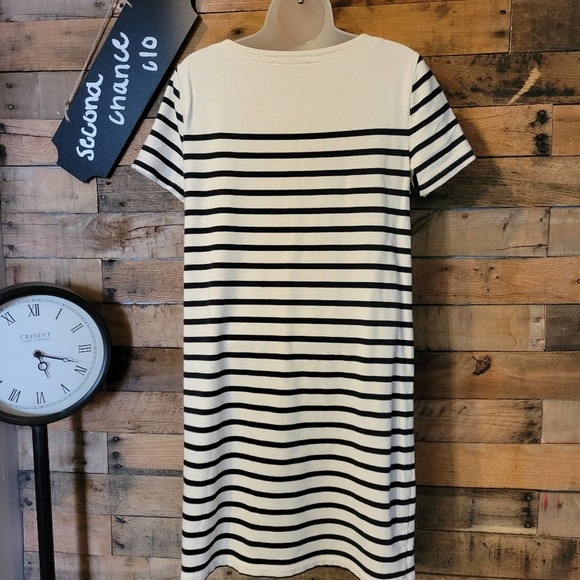 Loft women's causal blue and white stripped dress size medium - Picture 8 of 9